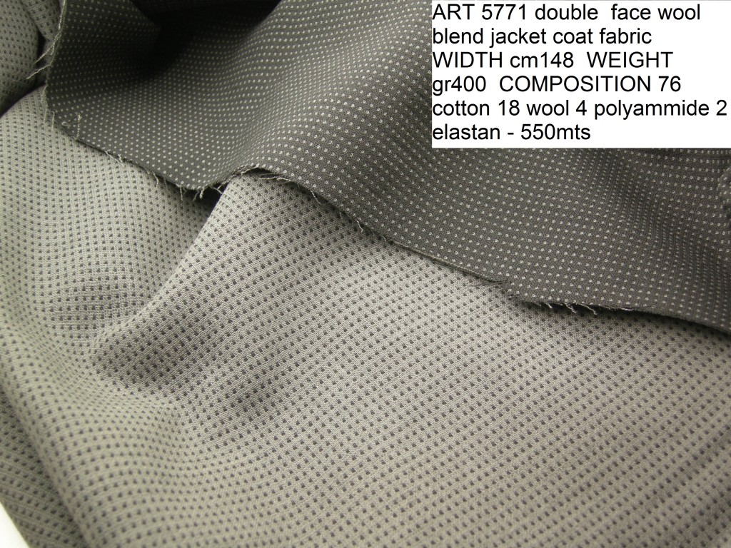 ART 5771 double face wool blend jacket coat fabric WIDTH cm148 