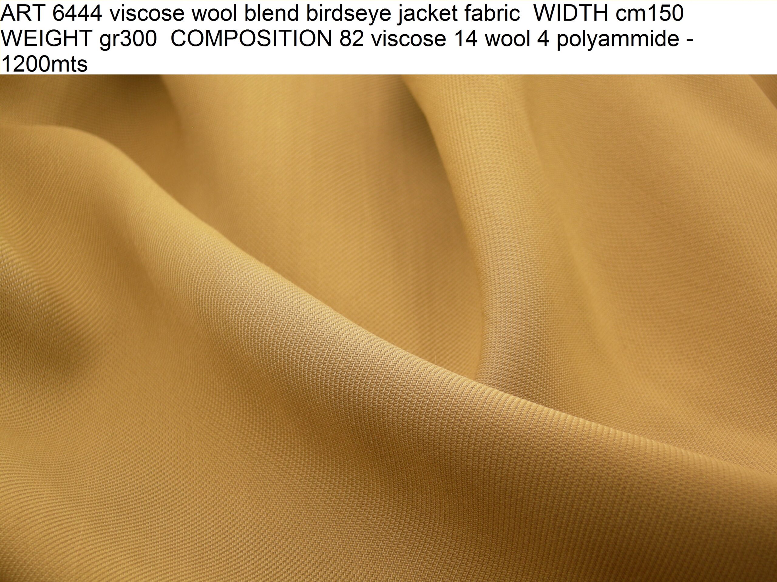 ART 6444 viscose wool blend birdseye jacket fabric WIDTH cm150 WEIGHT gr300 COMPOSITION 82 viscose 14 wool 4 polyammide - 1200mts