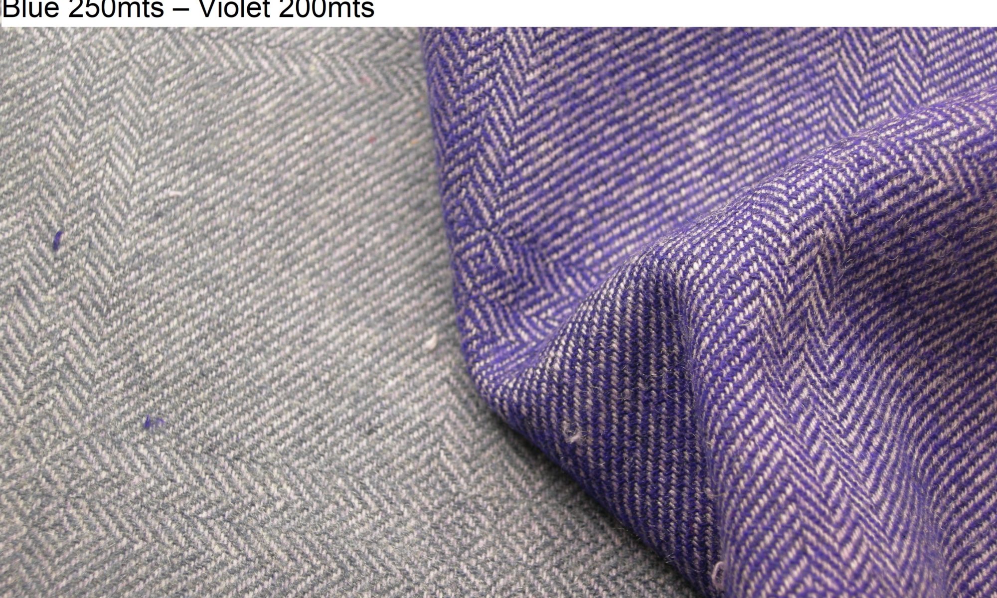 ART 7111 jacquard comfort stretch wool blend jacket fabric WIDTH cm140 WEIGHT gr300 COMPOSITION 39 polyester 30 viscose 30 wool 1 elastan - Blue 250mts – Violet 200mts