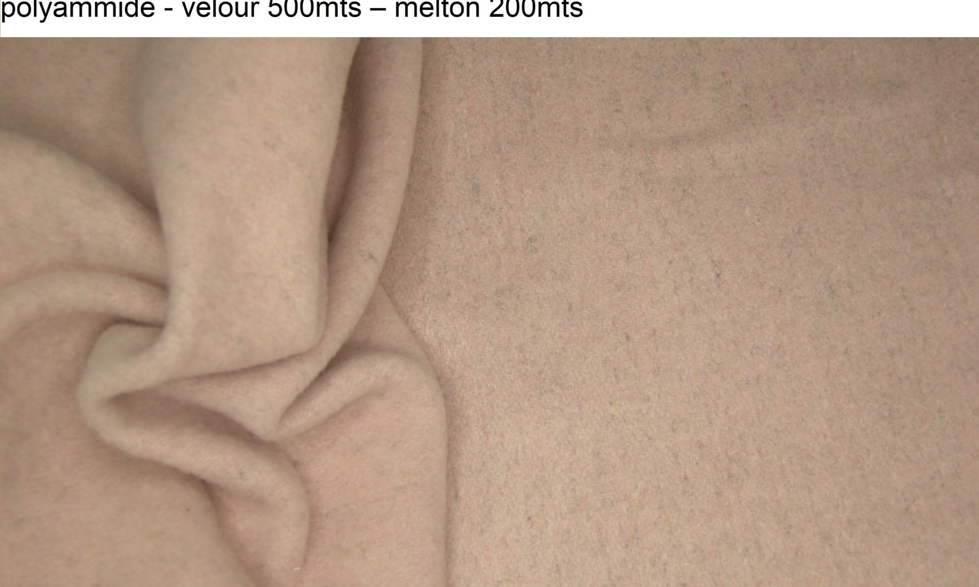 7747 wool blend pink melange coat fabric WIDTH cm155 WEIGHT gr540 - gr348 square meter - COMPOSITION 30 wool 30 acrylic 30 polyester 10 polyammide - velour 500mts – melton 200mts