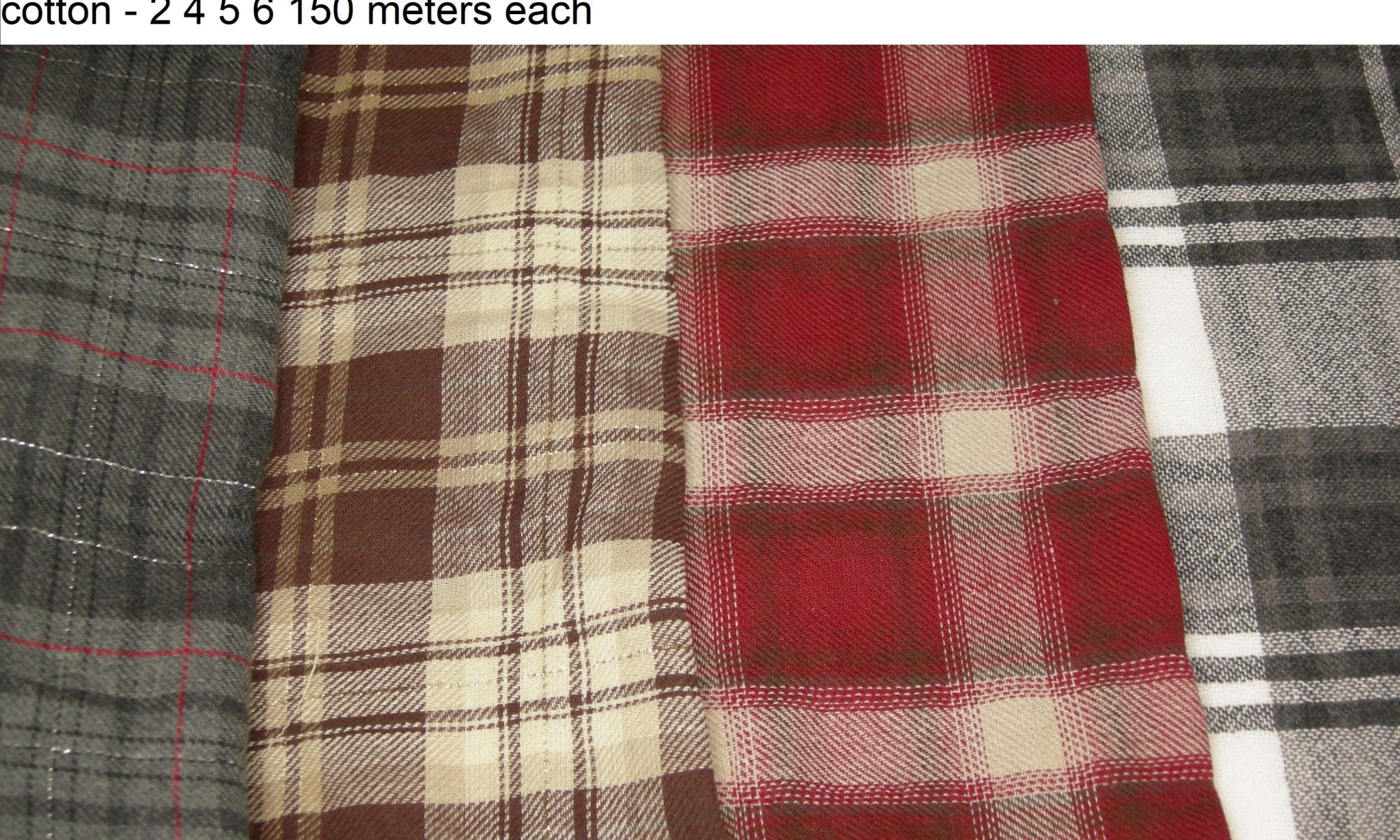 7749 checkered cotton viscose blend popelin shirt fabric WIDTH cm160 WEIGHT gr160 - gr100 square meter - COMPOSITION 70 viscose 30 cotton - 2 4 5 6 150 meters each