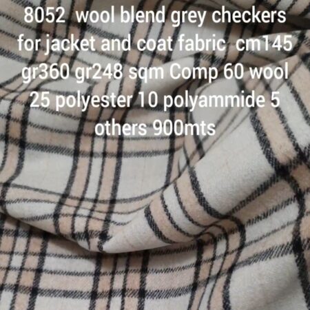 8052--wool blend grey checkers for jacket and coat fabric--cm145--gr360-gr248-sqm-Comp-60 wool 25 polyester 10 polyammide 5 others-900mts