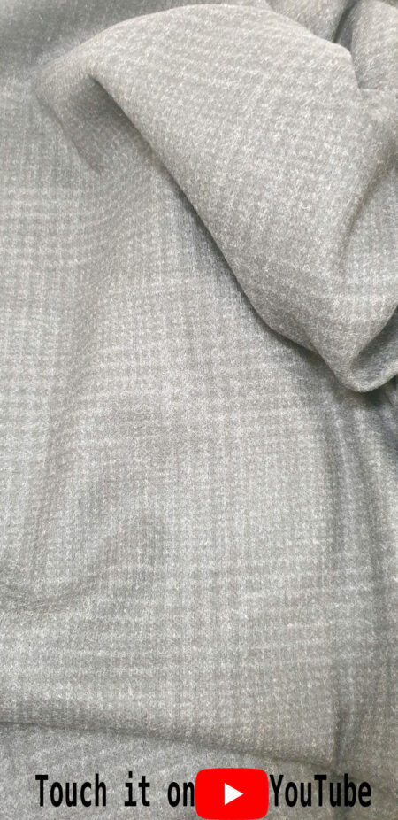 8061 glen check prince of wales wool blend jacket coat knit fabric WIDTH cm145 WEIGHT gr540 - gr372 square meter - COMPOSITION 60 wool 25 polyester 15 polyammide - 1000mts