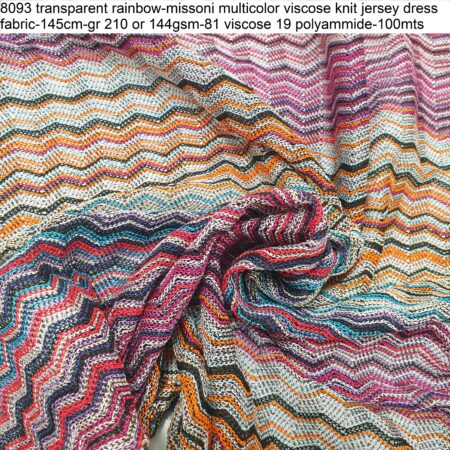 8093 transparent rainbow-missoni multicolor viscose knit jersey dress fabric-145cm-gr 210 or 144gsm-81 viscose 19 polyammide-100mts