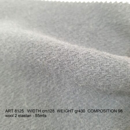 ART 8125 WIDTH cm128 WEIGHT gr430 COMPOSITION 98 wool 2 elastan - 55mts