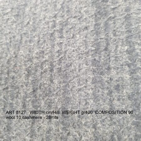 ART 8127 WIDTH cm148 WEIGHT gr400 COMPOSITION 90 wool 10 cashmere - 28mts